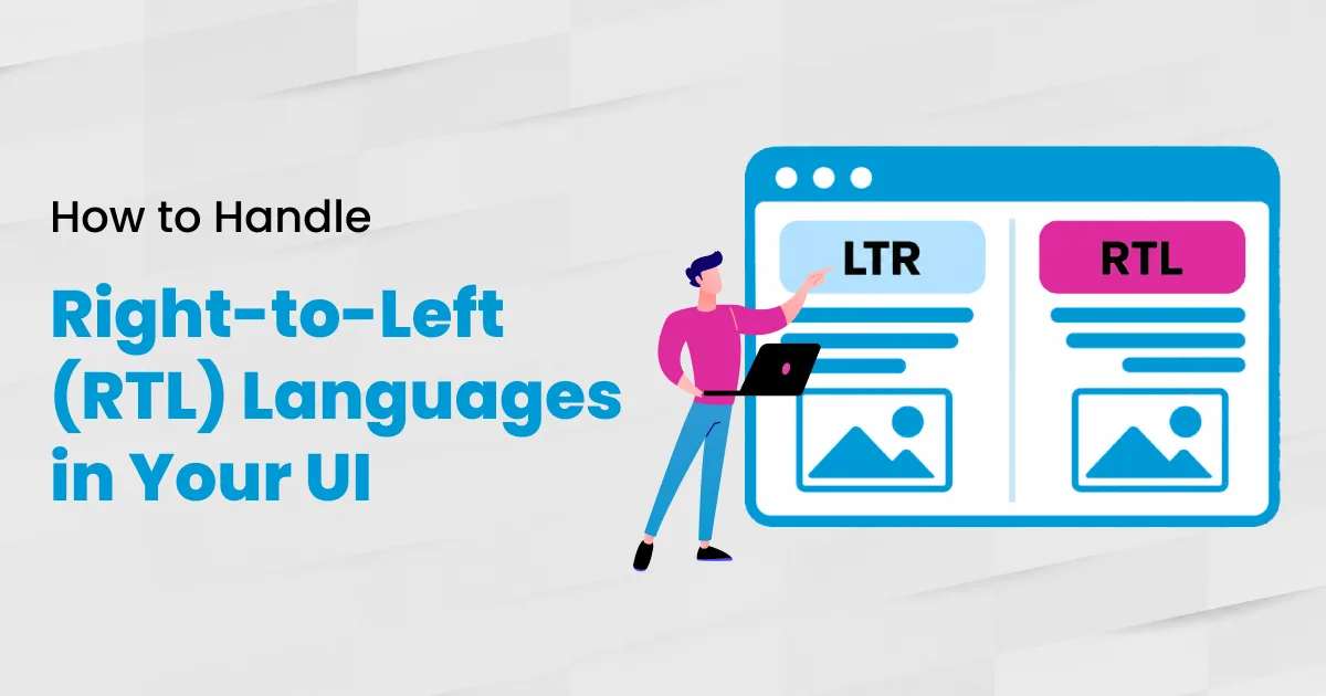 Diagram of the three layers of RTL language support in a product interface