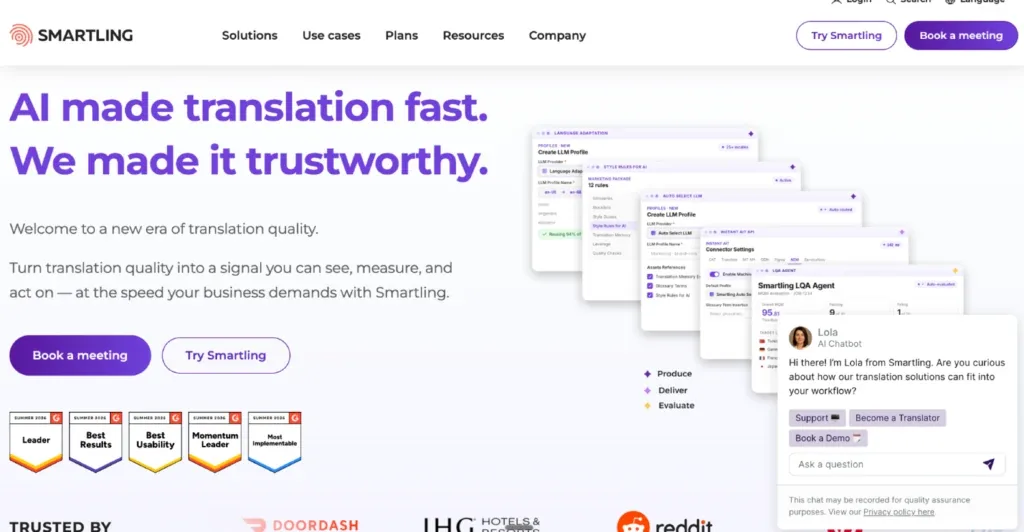 Smartling website screenshot
